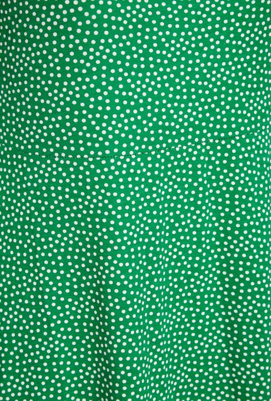 LIMITED COLLECTION Curve Green Spot Print Maxi Dress 5