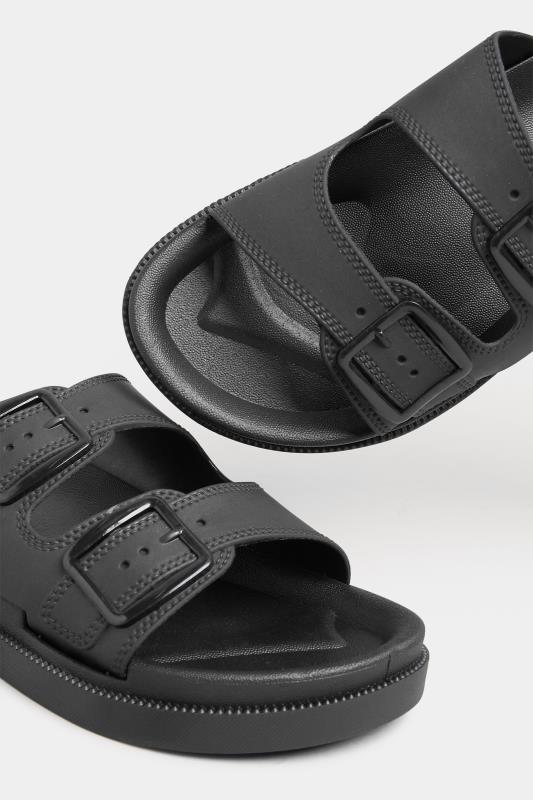 PixieGirl Black Double Buckle Slider Sandals In Standard D Fit_D.jpg