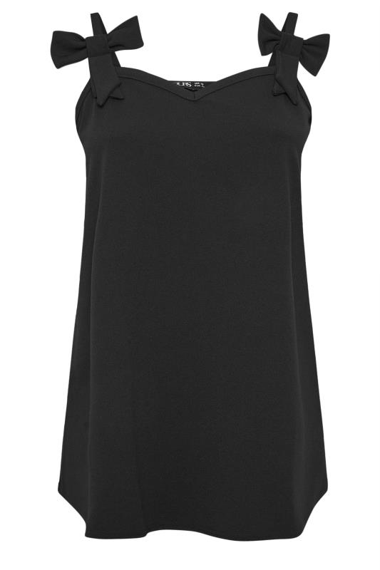 LIMITED COLLECTION Plus Size Black Bow Detail Cami Top | Yours Clothing 5