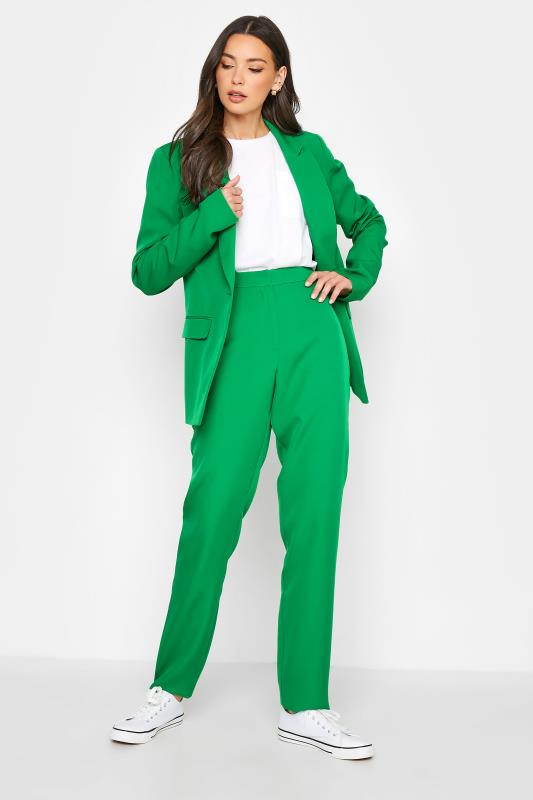 LTS Tall Women's Bright Green Scuba Slim Leg Trousers | Long Tall Sally 2