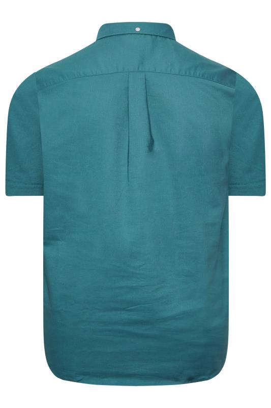 FARAH Big & Tall Dark Blue Short Sleeve Logo Shirt | BadRhino 4