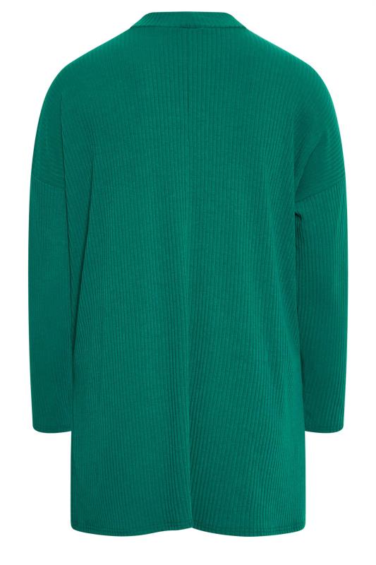 YOURS Plus Size Green Ribbed Turtle Neck Top | Yours Clothing 7