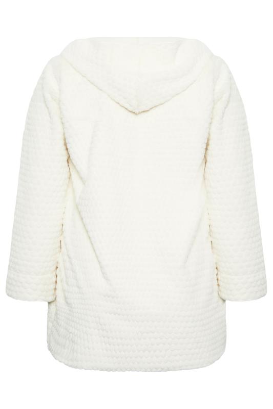 YOURS LUXURY Plus Size White Faux Fur Hooded Jacket |  7