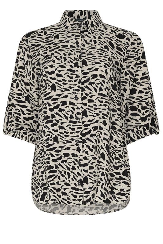 M&Co White & Black Abstract Tab Sleeve Shirt  5