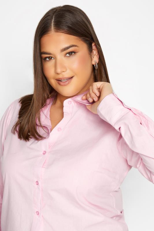 LTS Tall Women's Blush Pink Fitted Cotton Shirt | Long Tall Sally  4