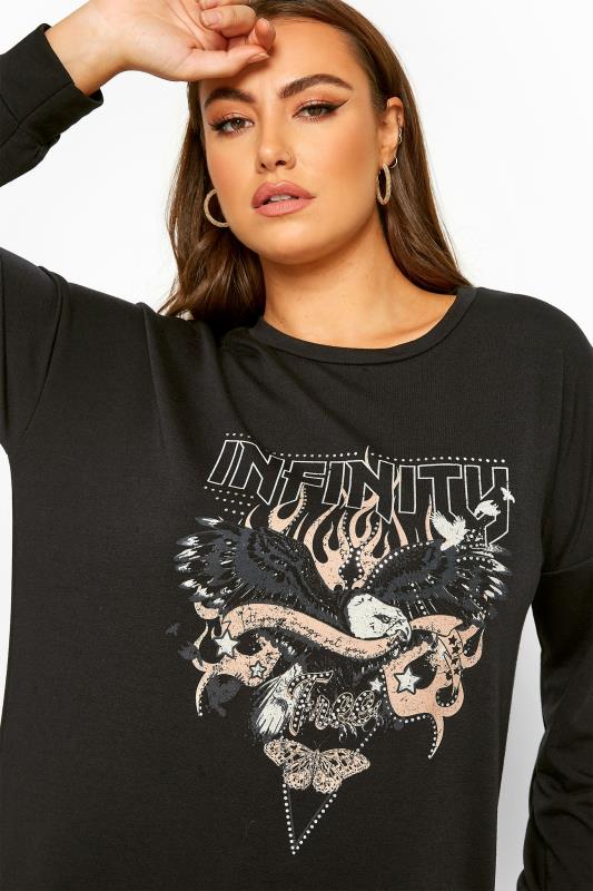 LIMITED COLLECTION Black 'Infinity' Slogan Printed Sweatshirt_D.jpg