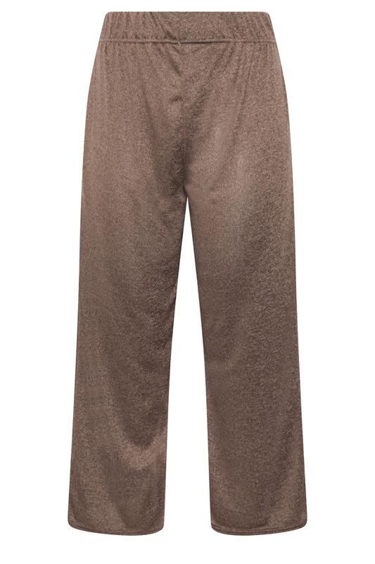 LIMITED COLLECTION Plus Size Natural Brown Wide Leg Trousers | Yours Clothing 5