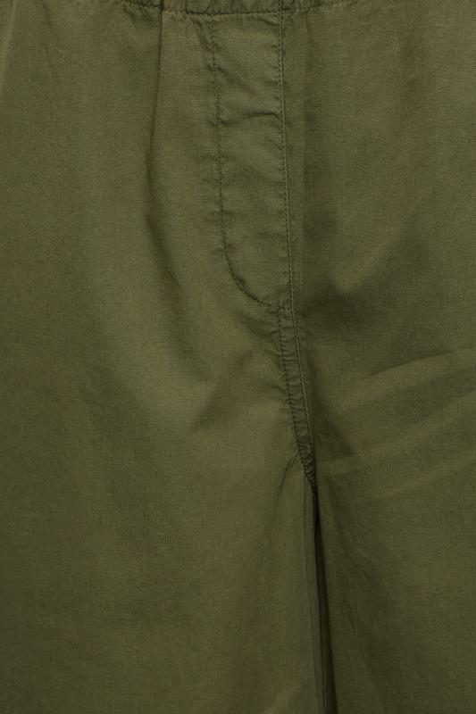 Petite Khaki Green Parachute Trousers | PixieGirl 4