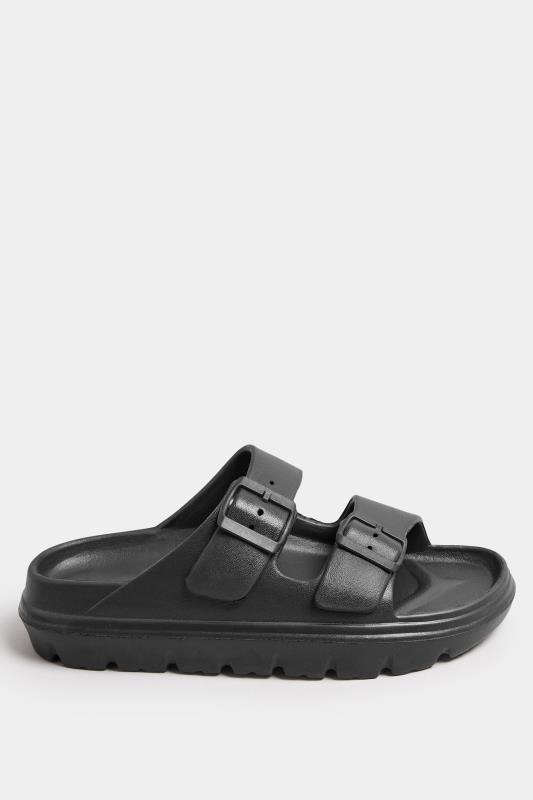 Black Platform EVA Sandals | Yours Clothing 3