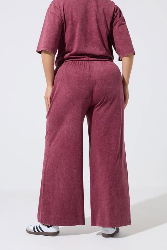 LIMITED COLLECTION Plus Size Red Acid wash Trousers | Yours Clothing 2