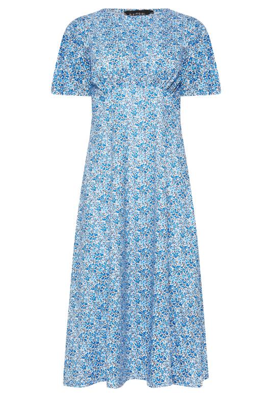 PixieGirl Blue Ditsy Floral Midi Dress | PixieGirl 6