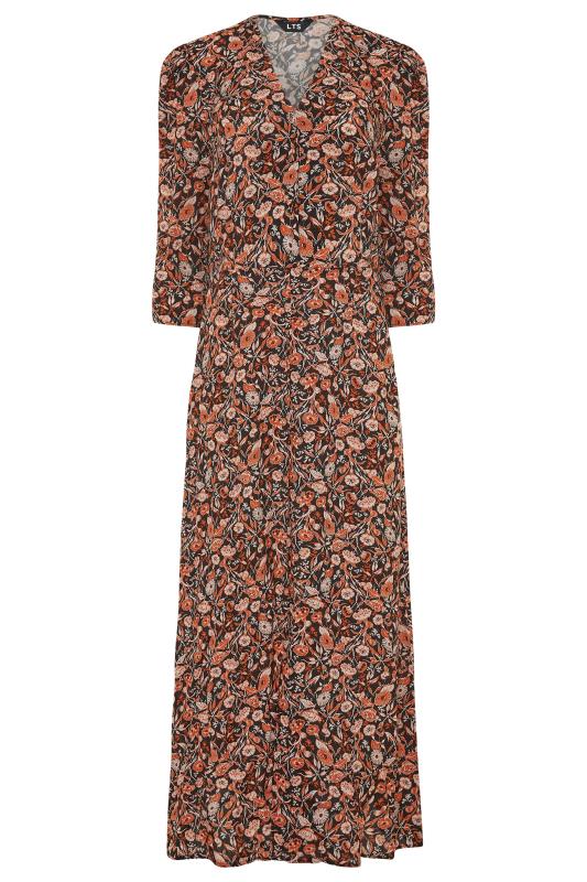 LTS Tall Black Paisley Print Midaxi Tea Dress 6