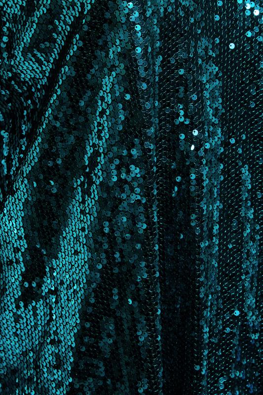 YOURS LONDON Plus Size Teal Blue Sequin Embellished Cami Top | Yours Clothing 6