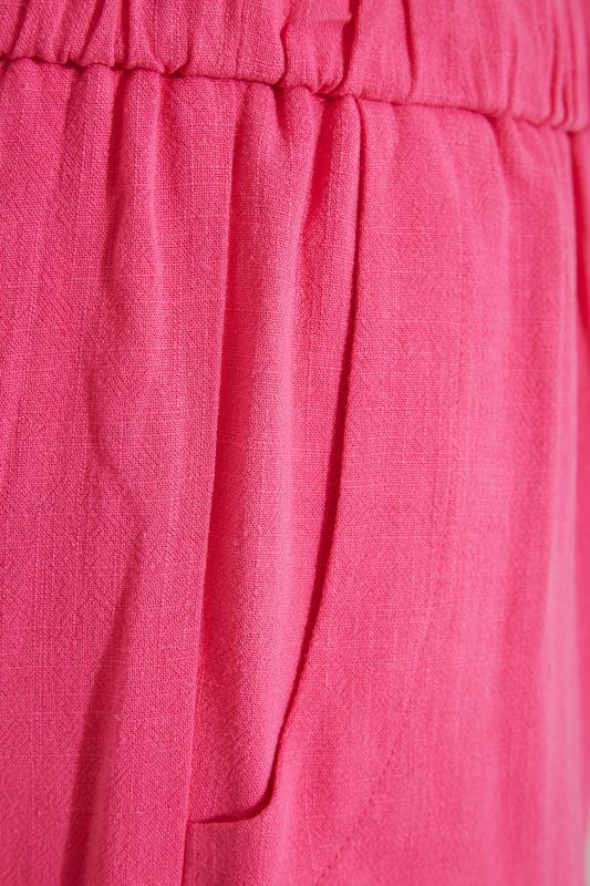 Curve Hot Pink Linen Shorts_X.jpg