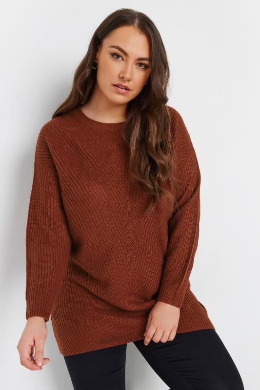  YOURS Curve Essential Burnt Orange Knitted Jumper