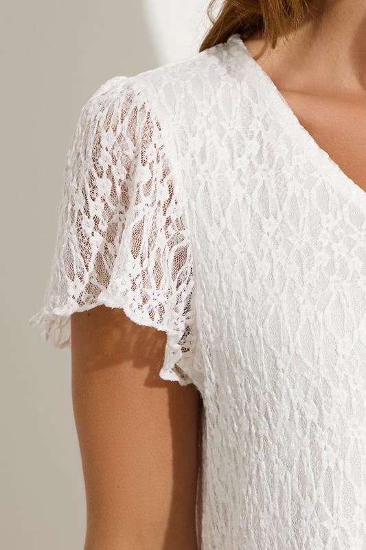 M&Co White Floral Lace V-Neck Top | M&Co 5