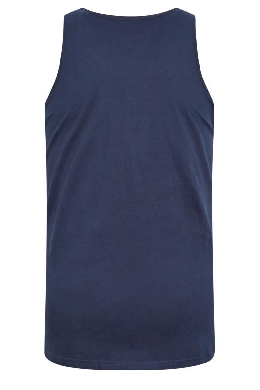 BadRhino Big & Tall Navy Blue 'Supertubes' Slogan Vest Top | BadRhino  4