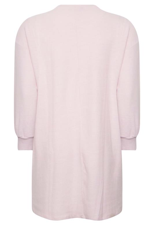 YOURS Plus Size Light Pink Soft Touch Midi Dress | Yours Clothing 7