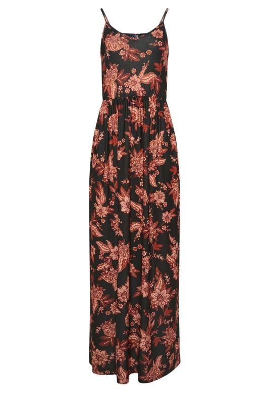 LTS Tall Women's Black & Red Paisley Print Strappy Maxi Dress | Long Tall Sally 5