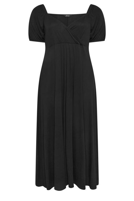 LIMITED COLLECTION Plus Size Black Wrap Maxi Dress | Yours Clothing 6