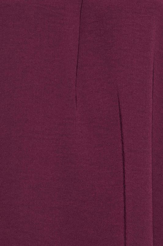 YOURS LONDON Plus Size Purple Button Pleat Front Blouse | Yours Clothing 5