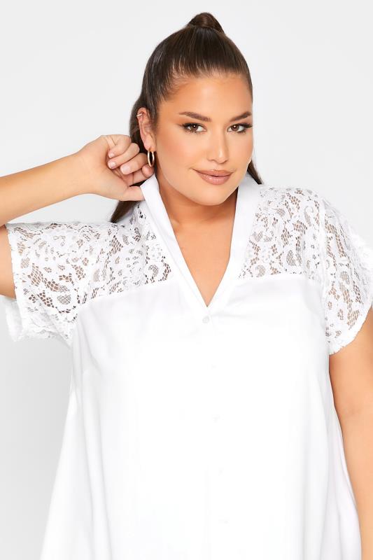 LIMITED COLLECTION Curve White Lace Insert Blouse_D.jpg