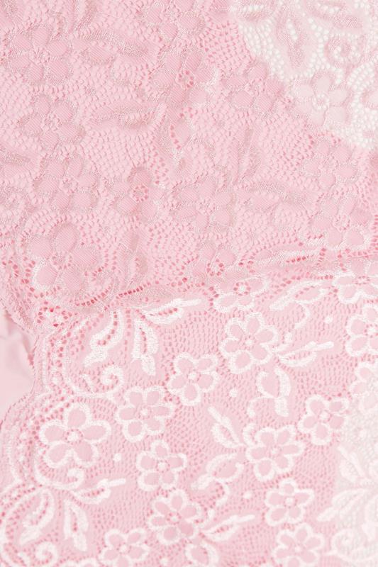Pink Lace Back Full High Waisted Knickers | Yours Clothing 4