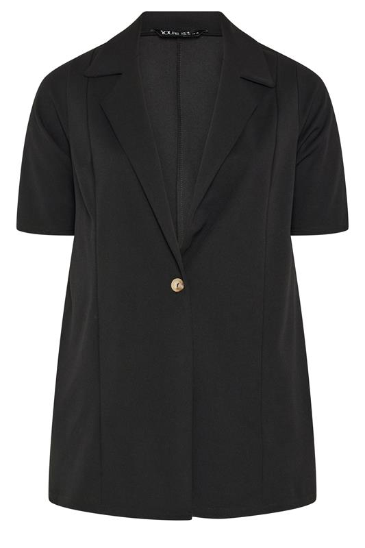 YOURS Curve Black Short Sleeve Blazer