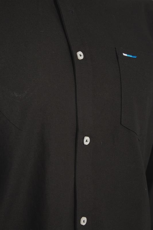 BadRhino Big & Tall Black Essential Long Sleeve Oxford Shirt 2