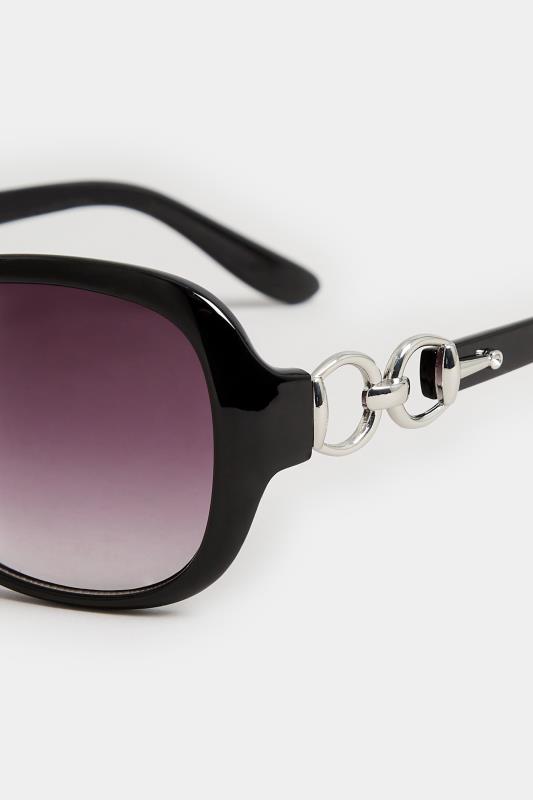 Black Oversized Double Circle Sunglasses | Yours Clothing 4