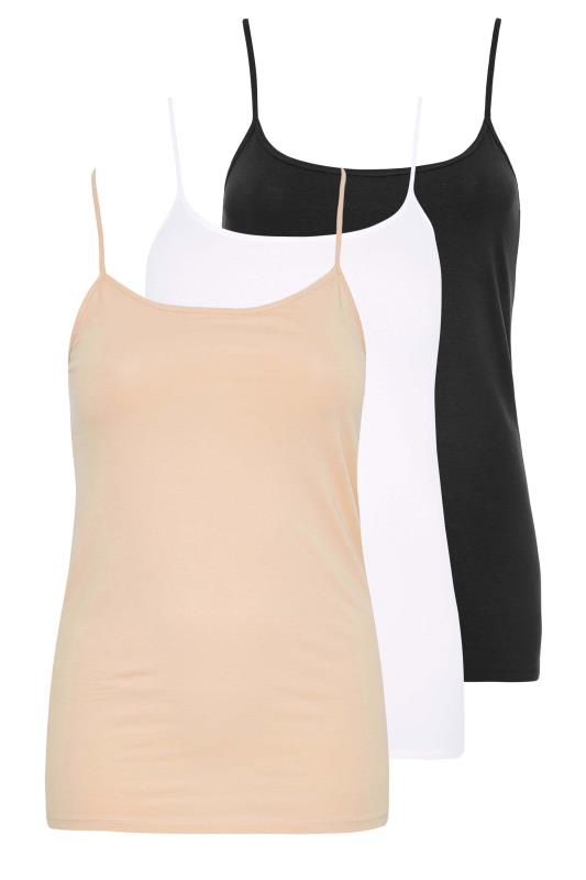  3 PACK Plus Size Black & White Cami Tops | Yours Clothing  7