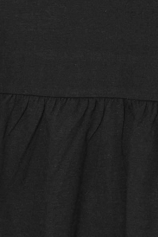 Curve Black Long Sleeve Peplum T-Shirt 4