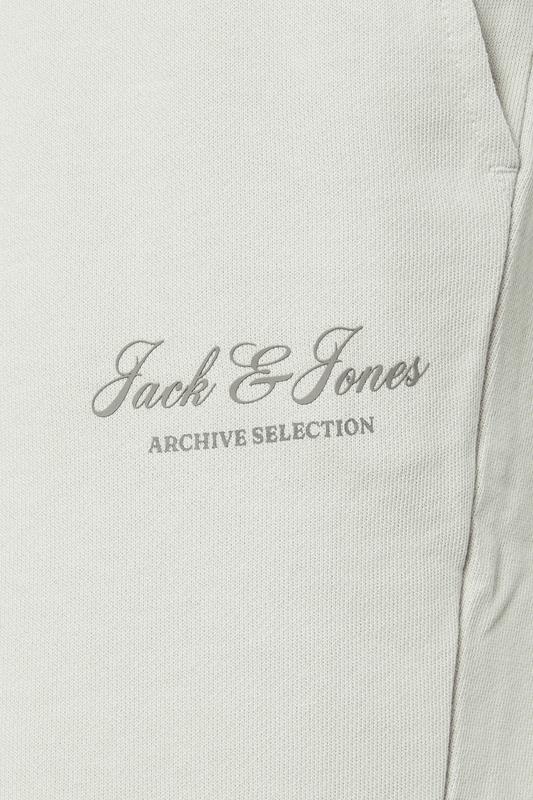 JACK & JONES Big & Tall Moonbeam White Logo Jogger Sweat Shorts | BadRhino 5