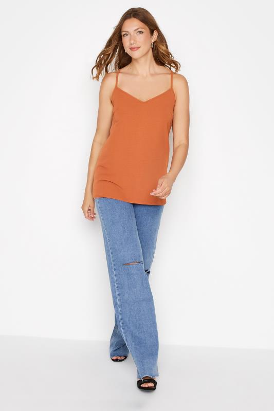 LTS Tall Women's Rust Orange Textured Cami Top | Long Tall Sally 2