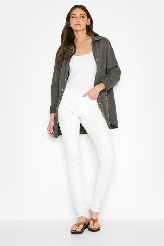 LTS White AVA Stretch Skinny Jeans | Long Tall Sally 2