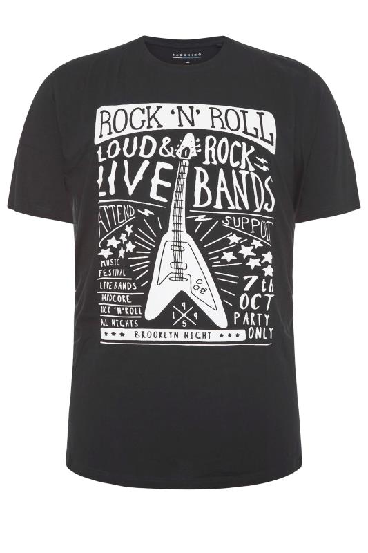 BadRhino Black Music Rock N Roll T-Shirt_f.jpg