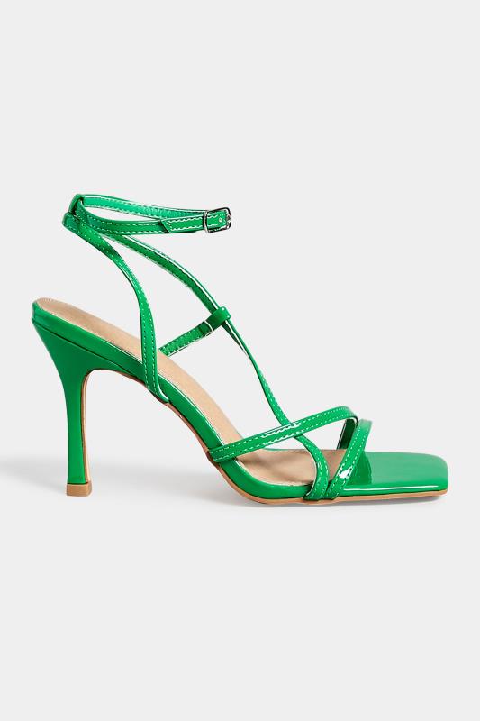 PixieGirl Green Strappy Heels Standard D Fit | PixieGirl 3