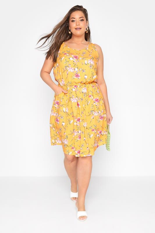 Curve Yellow Floral Pocket Dress_B.jpg