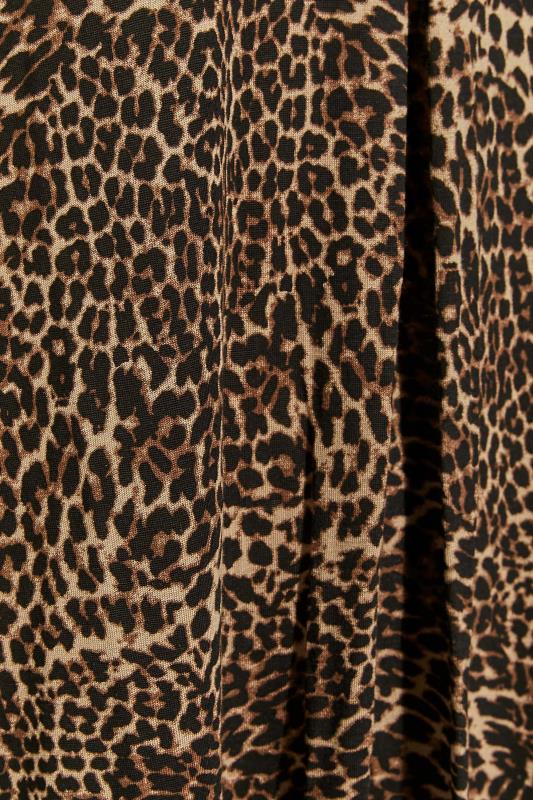 LIMITED COLLECTION Plus Size Brown Animal Print Pleat Front Dress | Yours Clothing 5
