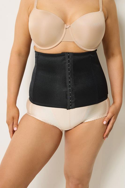 Plus Size Shapewear Cinturón faja negra corchetes