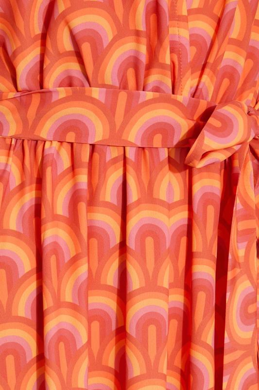 LTS Tall Orange Geometric Print Maxi Dress 5