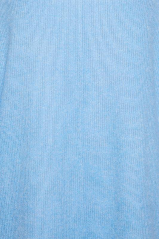 YOURS Plus Size Blue Soft Touch Longline Jumper | Yours Clothing 5