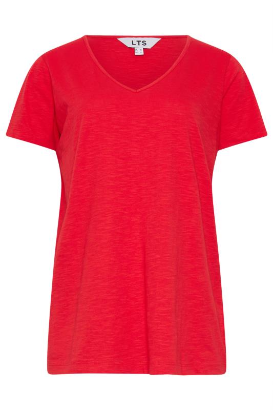 LTS Tall Women's Red V-Neck T-Shirt | Long Tall Sally 6