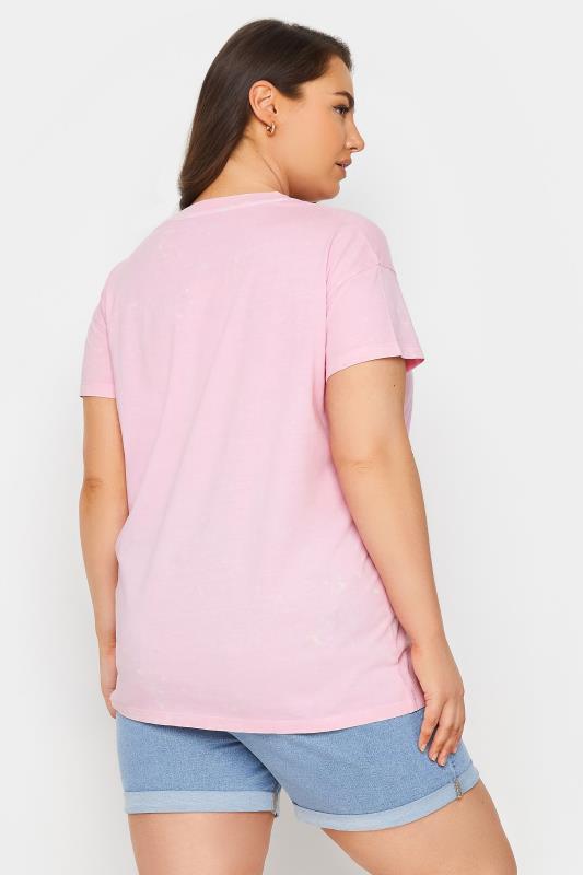 YOURS Plus Size Pink 'Amalfi Coast' Slogan T-Shirt | Yours Clothing 3