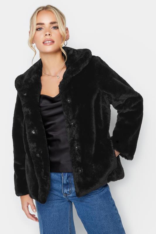 Petite  PixieGirl Black Faux Fur Coat