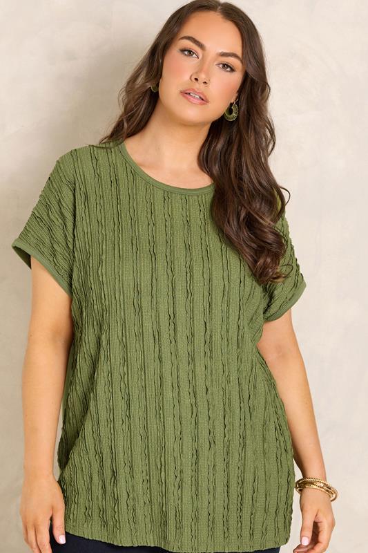  EVANS camiseta verde con textura frontal