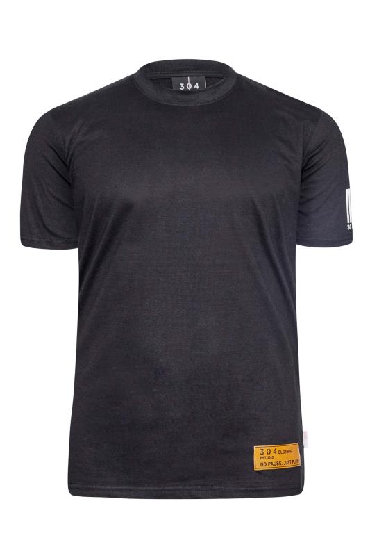 304 CLOTHING Big & Tall Black Barcode Tab T-Shirt | BadRhio 3