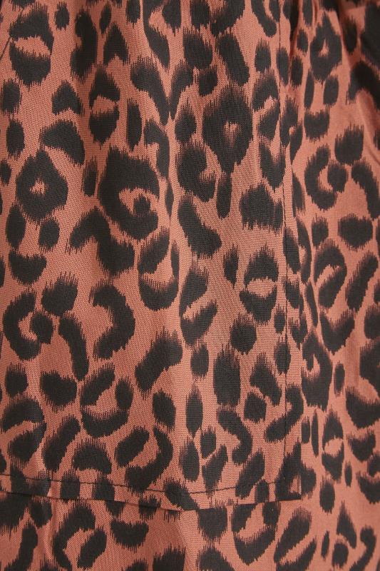 Curve Brown Leopard Print Paperbag Shorts_X.jpg