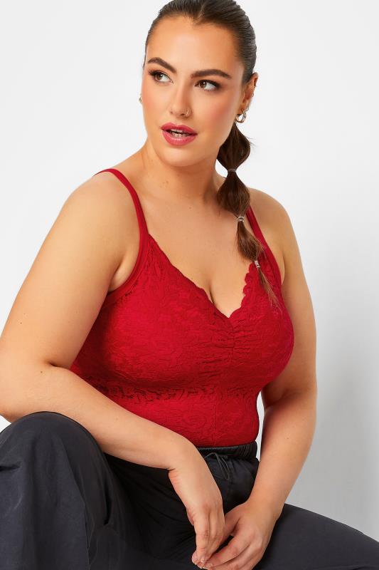 Plus Size LIMITED COLLECTION Red Lace Bodysuit | Yours Clothing 4
