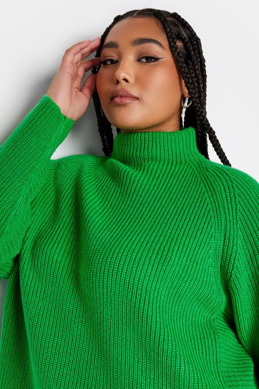 YOURS Plus Size Green Ribbed Knitted Jumper | Yours Clothing  4